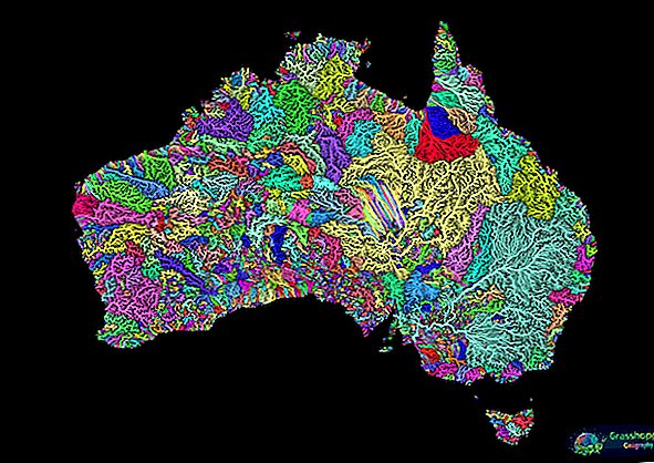 Regenbogenfarbene Flüsse durchtrennen den Globus wie Adern in wunderschönen Karten