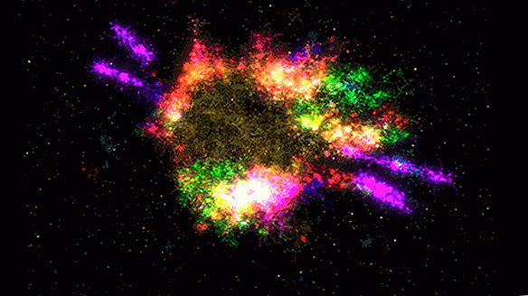 Fliegen Sie in dieser wunderschönen neuen Simulation durch das Herz einer Supernova