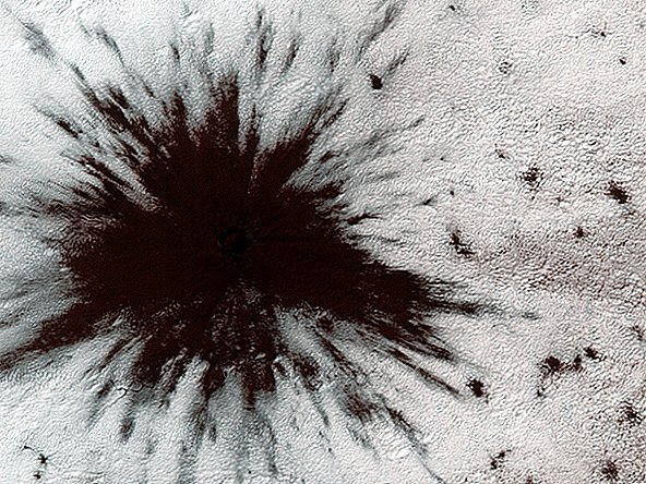 Space Rock laat 'Evil' Splat on Mars 'Surface achter