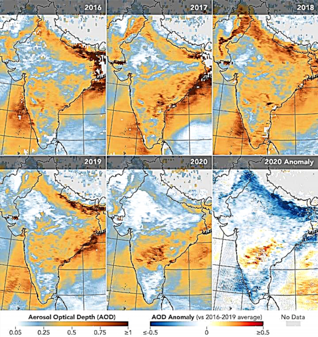 La contaminación del aire sobre el norte de India cae en medio del bloqueo del coronavirus