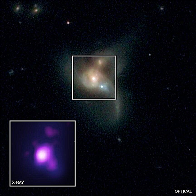 El choque de 'Trainwreck' de 3 agujeros negros de monstruos deformaría sus galaxias anfitrionas