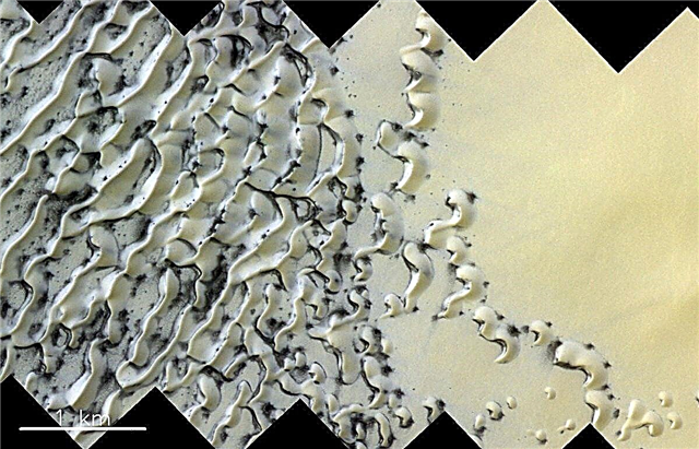 נחש דיונות חול ליד הקוטב הצפוני של מאדים (תמונה)