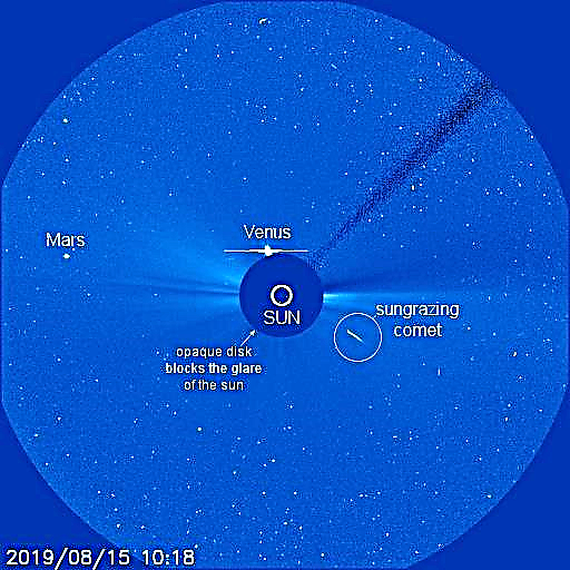 Une comète condamnée vient de tomber au soleil. Voici la vidéo.