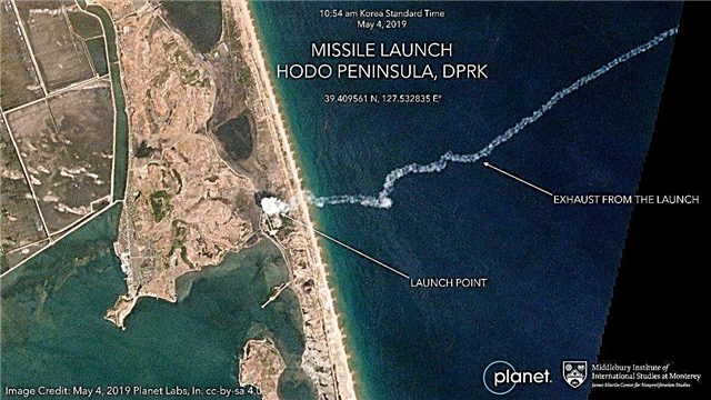 Prueba de misiles de corto alcance de Corea del Norte vista desde el espacio (Foto)