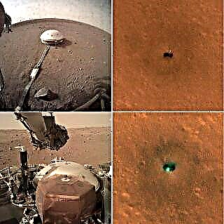 NASA espia InSight Mars Lander do espaço, enquanto caça terremotos (fotos)