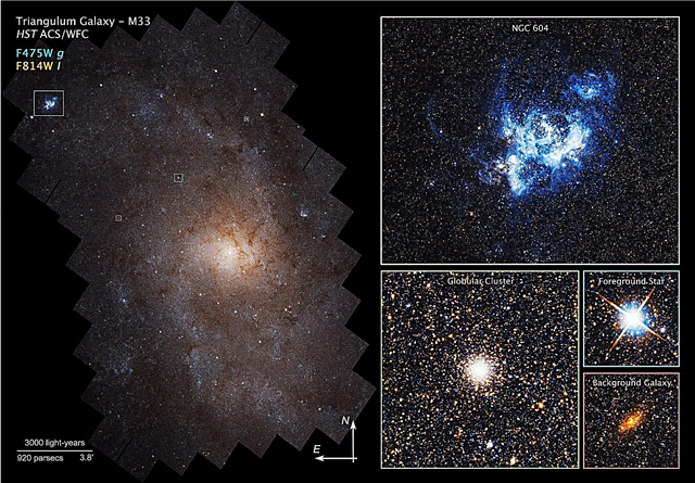 Triangulum Galaxy afslører en fantastisk stjernesymmetri i fantastiske Hubble-teleskopudsigter