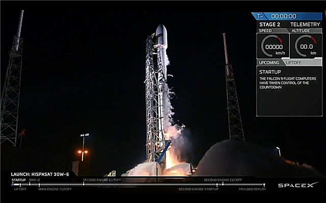 „SpaceX“ pristato „Hispasat“ palydovą į svarbų 50-ąjį „Falcon 9“ skrydį
