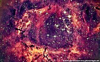 A Valentine 'Rose': Superhot Stars Glow in the Rosette Nebula's Heart (Foto)