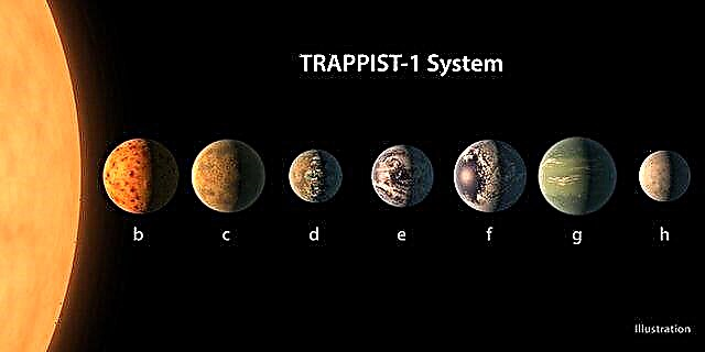 Na 3 planetih TRAPPIST-1 so možne atmosferske skale v obliki skalnega planeta