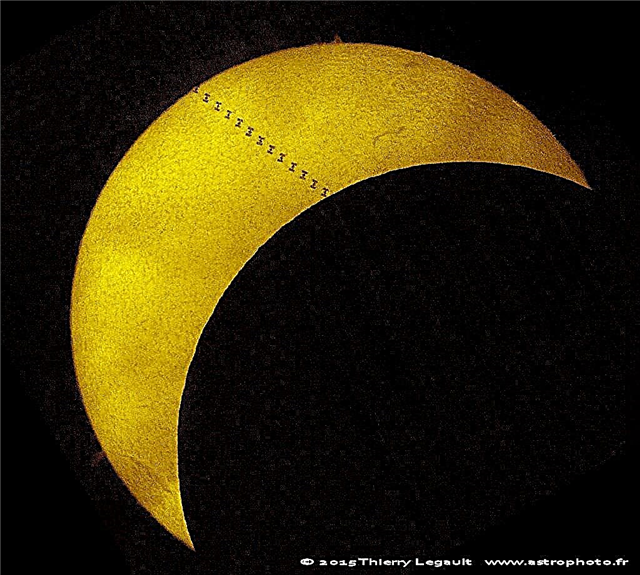 Thierry Legault captura ISS Transit of the Sun - ¡Durante Eclipse!
