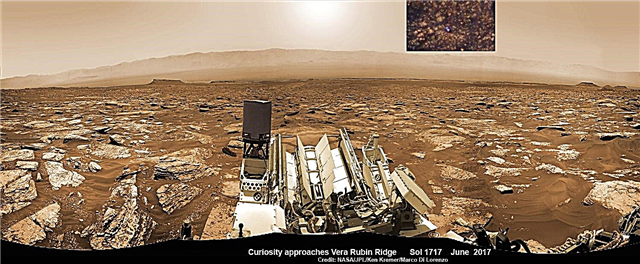 Pozrite sa na NASA Kuriozitu Rover súčasne z Orbitu a Red Planet Surface Climbing Mount Sharp