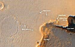 Fantastisk panorama over Mars 'Victoria Crater fra muligheden