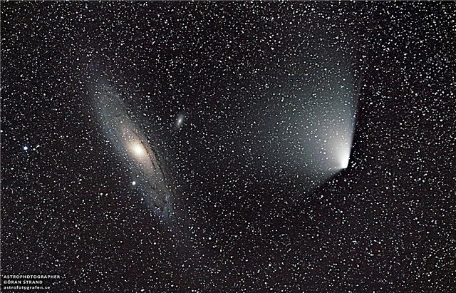 Комета PANSTARRS отговаря на галактиката Андромеда - по-невероятни изображения