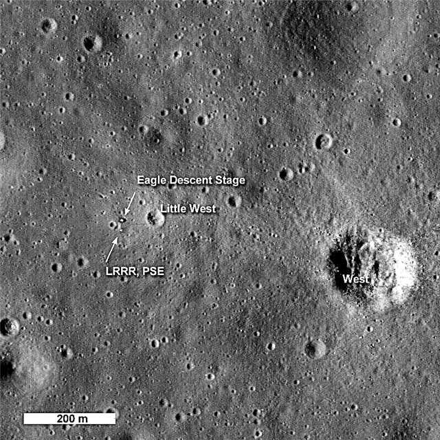 ЛРО заузима друго, ближе поглед на слетиште Аполло 11