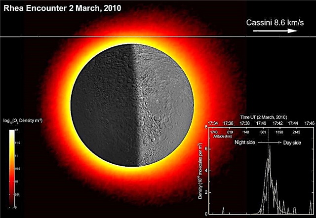 Zwakke zuurstofatmosfeer gevonden rond Saturnusmaan Rhea