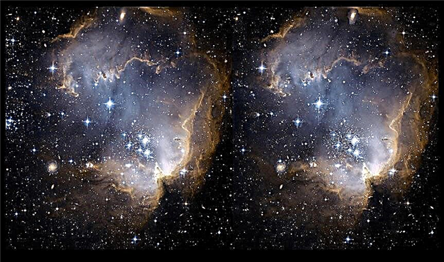 Brücke zwischen den Sternen - NGC 602: Hubble-Visualisierung von Jukka Metsavainio