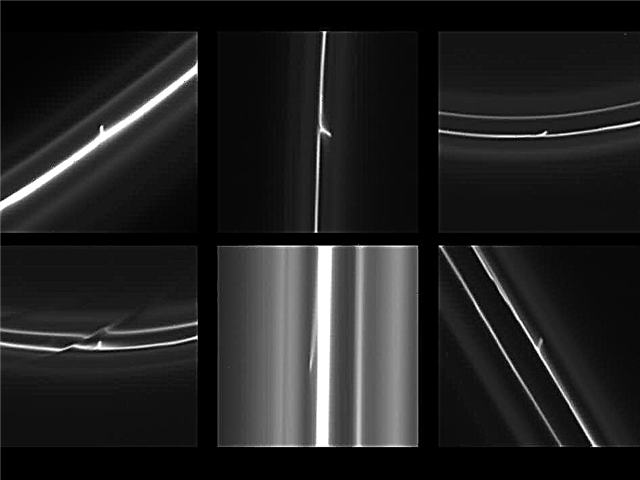 Glinsterende 'mini-jets' gevonden in de nieuwsgierige F-ring van Saturnus