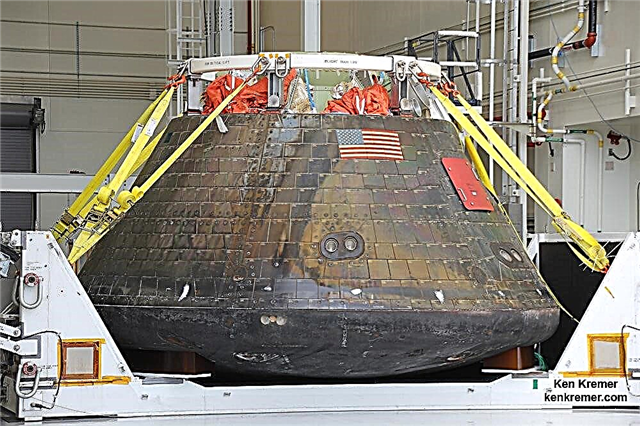 De eerste Orion-bemanningsmodule van NASA komt veilig terug in het Kennedy Space Center