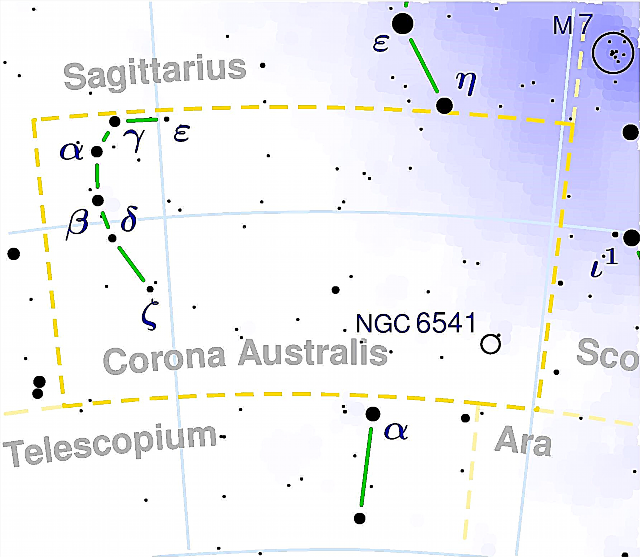 Het sterrenbeeld Corona Australis
