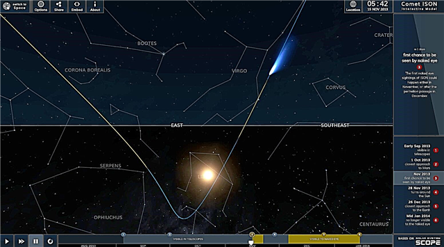 Voir la comète ISON voler dans le ciel de la Terre avec ce simulateur interactif génial