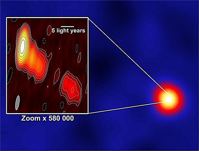 Radio Galaxy med sort hul har 'hård elektrisk tordenvejr', der raser i dens dybder