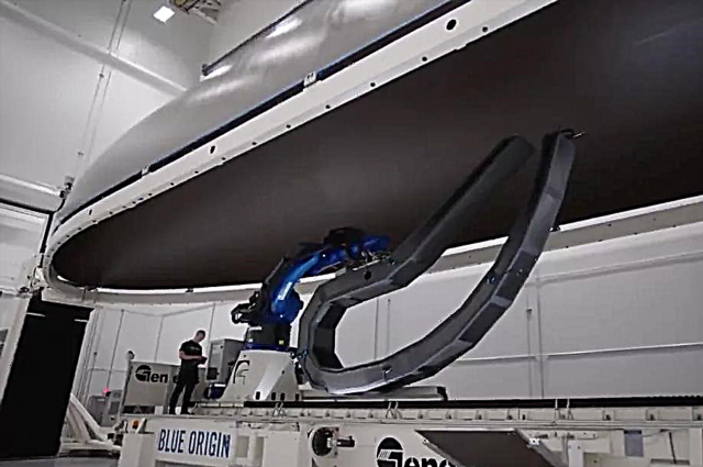 Cada parte del nuevo cohete Glenn de Blue Origin es gigantesco, incluido su cono de nariz