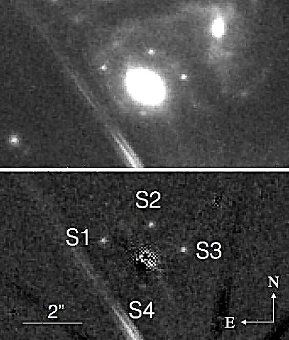Astronómovia objavujú prvú Mulitipleovu snímku Gravitačne šošovková supernova