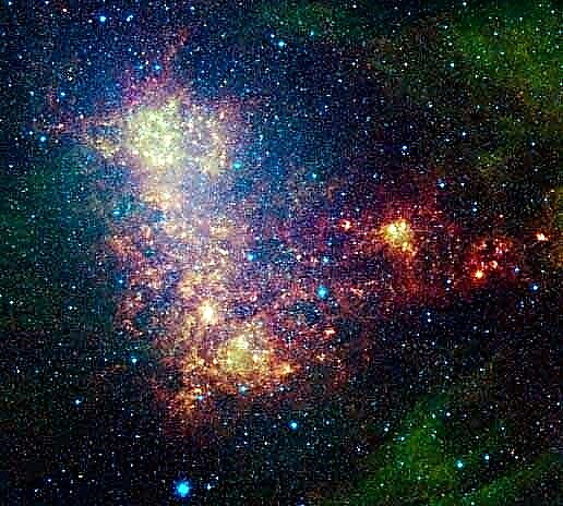 Spitzer kigger ind i den lille magellanske sky