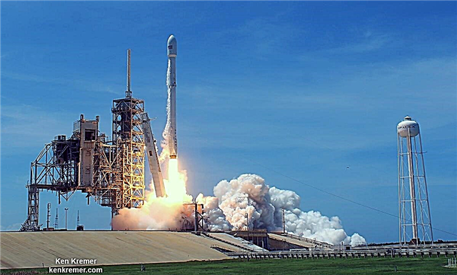 BulgarijeSat-1 schiet in de ruimte op gebruikte SpaceX Falcon 9-raket als baanbrekende boosterland voor de tweede keer op Oceanic Platform