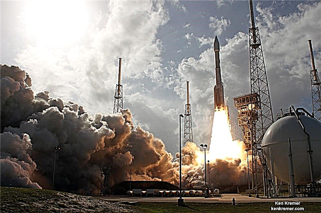 El impresionante Atlas Ferocious Fury ofrece la nueva generación de satélites de Internet EchoStar 19 de alta velocidad para orbitar en América