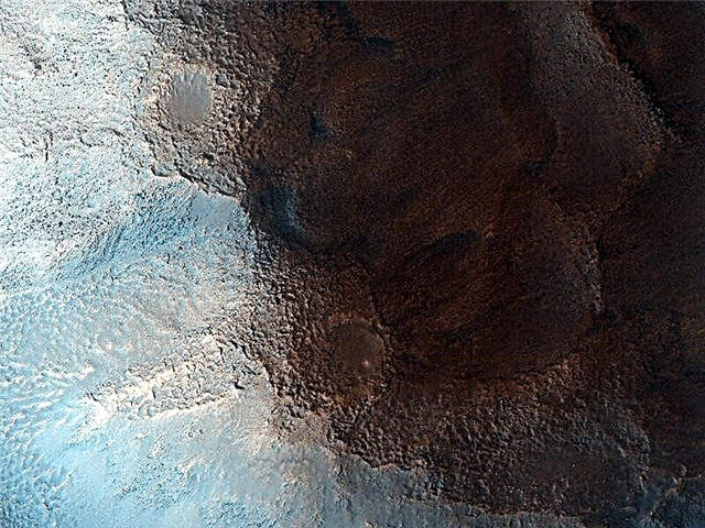 Extreme close-up van het gezicht op Mars