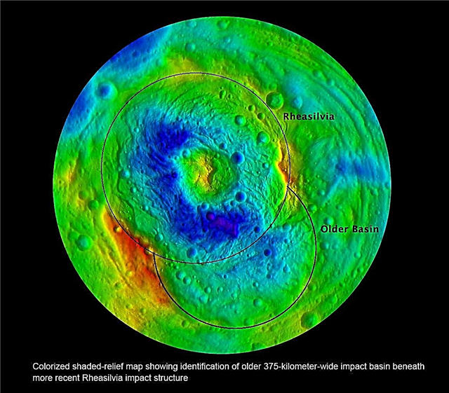 Dawn descobre surpresa segunda bacia de impacto gigante do Pólo Sul em Vesta surpreendentemente dicotômica