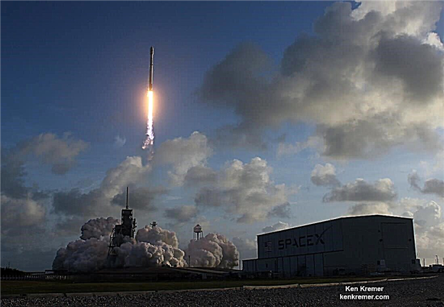 SpaceX Stages Stupidous NRO Spysat Sunrise Liftoff in pristanek na kopnem