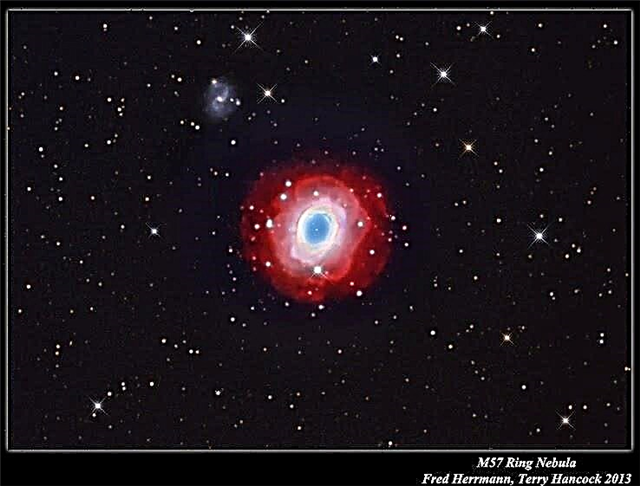 Imágenes de aficionados de las vistas rivales de la nebulosa del anillo desde telescopios espaciales
