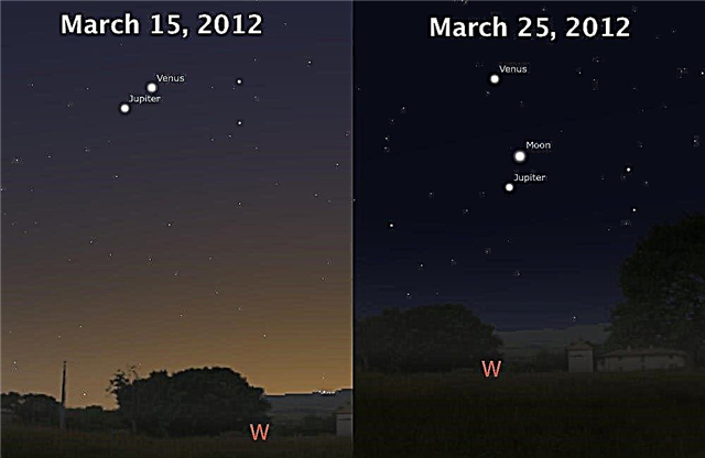 Conjunção Vênus-Júpiter, 15 de março de 2012