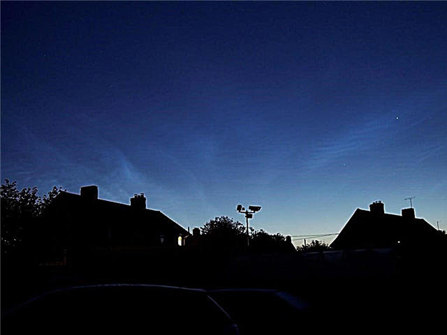 Noctilucent Clouds and A Bright Northern Star