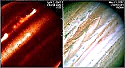 Tempestades gigantescas em Júpiter crescem em um único dia