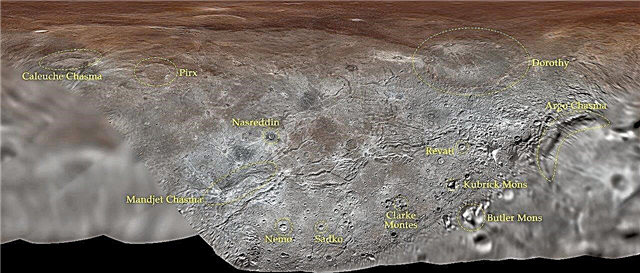 Charon, de Plutão, recebe montanhas nomeadas após os autores de ficção científica Octavia Butler e Arthur C. Clarke, assim como muitos outros da história e da lenda. Eu aprovo!