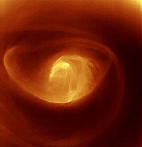 En virvlande vortex på Venus 'södra pol