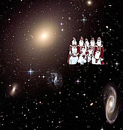 Спорно изображение от SkyAlert Съвети за множество Дядо Коледа в ранната Вселена