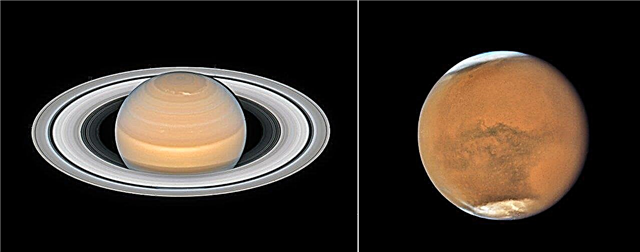 Neue Fotos von Saturn und Mars von Hubble