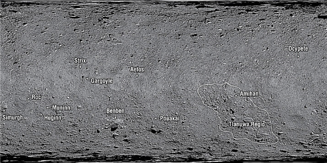 O asteróide Bennu está recebendo alguns nomes oficiais por suas características de superfície