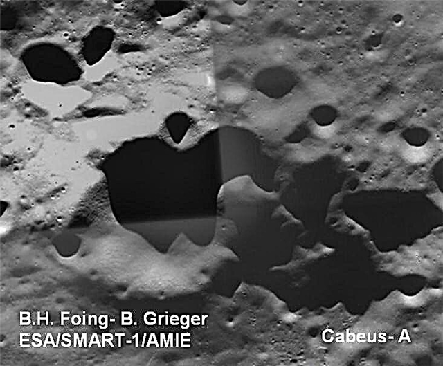 SMART-1 gir ut bilde av LCROSS Impact Site