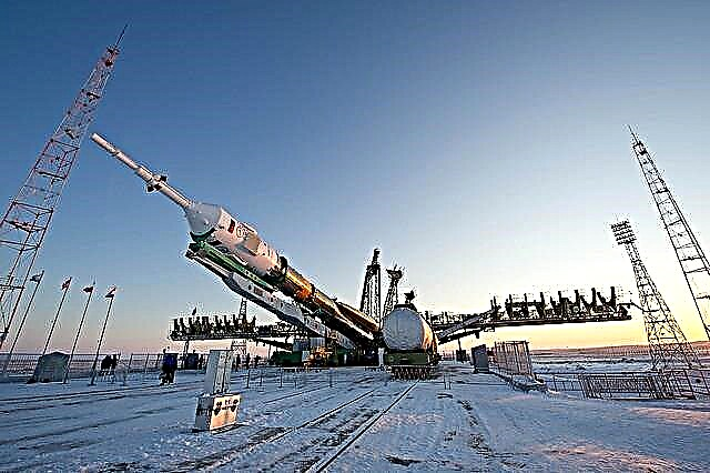 Soyuz listo para el lanzamiento invernal a la estación espacial
