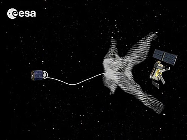 Il satellite britannico prova il suo arpione spazzatura spaziale