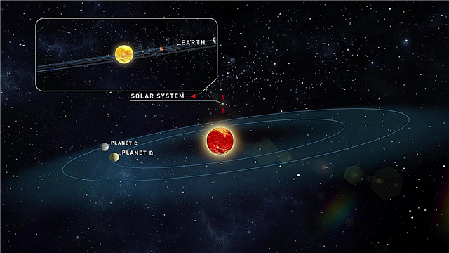 지구와 같은 2 개의 세계에서 12.5 광년 거리에 적색 왜성 궤도를 돌고 있음