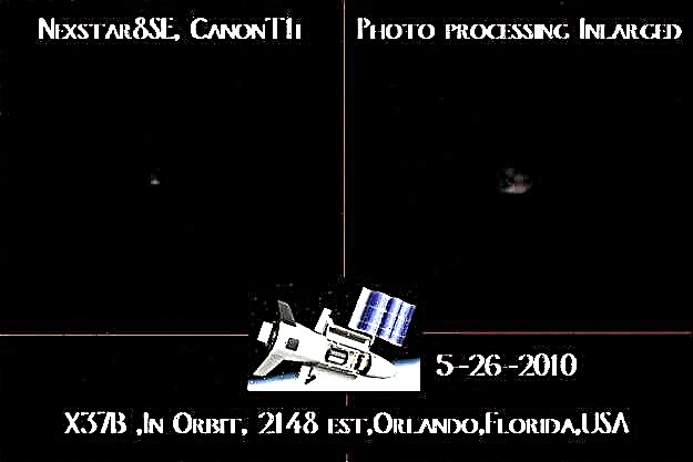 Astrônomo amador imagens avião espacial X37-B em órbita