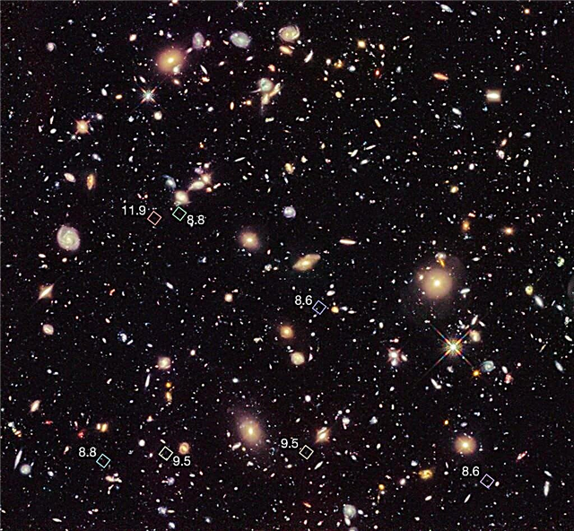 Spis Hubble'a odkrywa galaktyki świecące w pobliżu kosmicznego świtu
