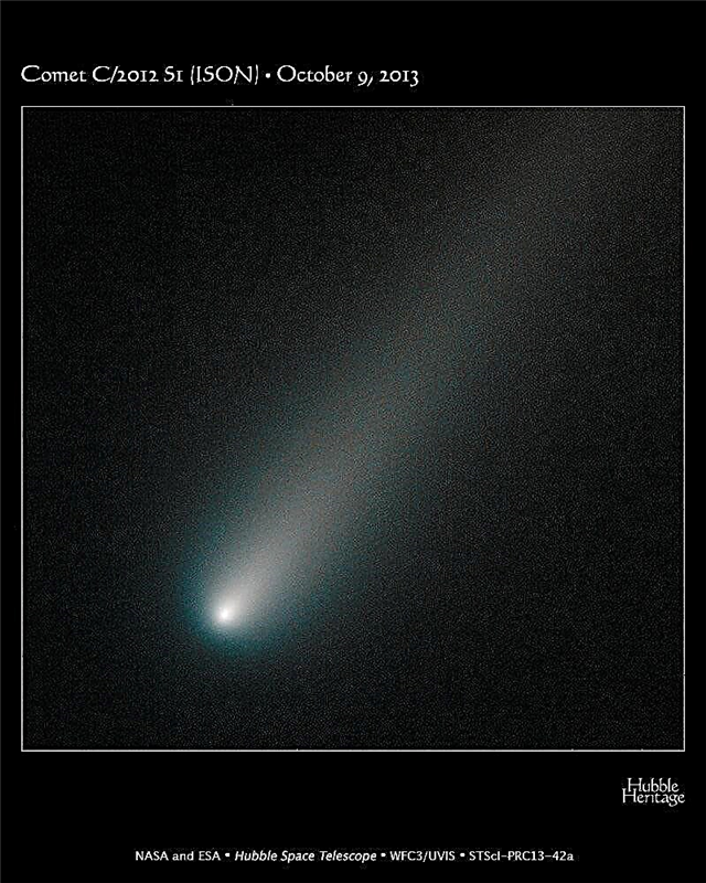 A visão mais recente do Hubble mostra que o cometa ISON ainda está intacto, razoavelmente médio