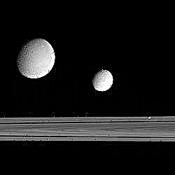 Três das luas de Saturno